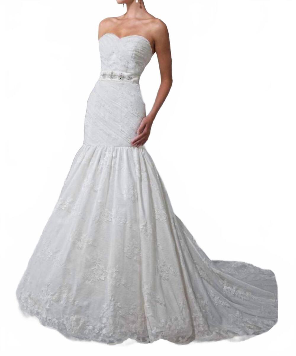 NEW DAVINCI BRIDAL strapless wedding dress in ivory